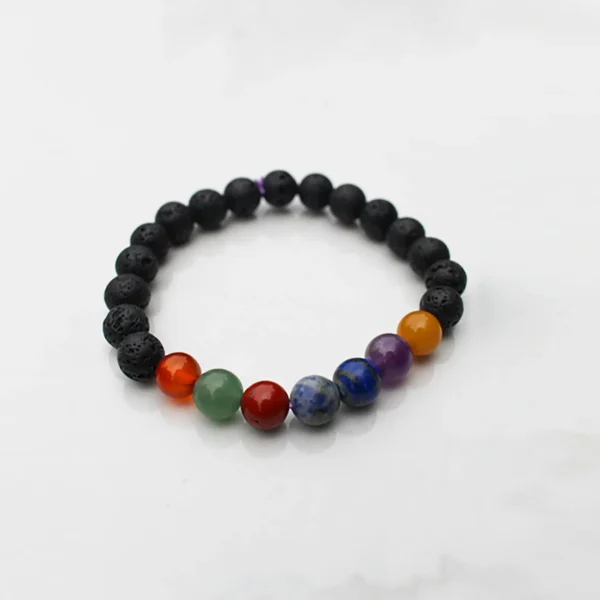 Lava Stone With Seven Chakra