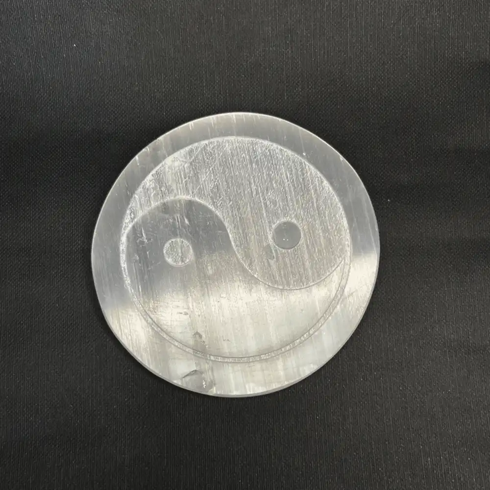 Yin Yang Selenite Charging Plate