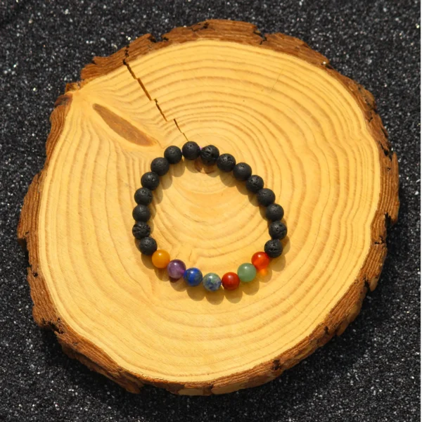 Lava Stone With Seven Chakra