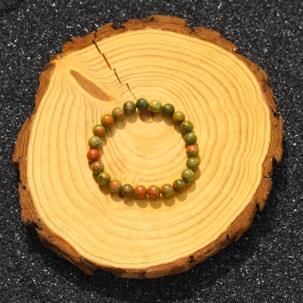 Unakite-Stress Soothing and Emotional Healing Bracelet