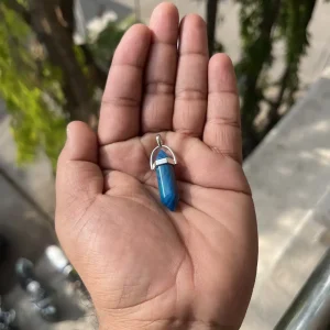 blue agate necklace pendant