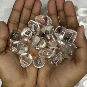 clear-quartz crystal tumble stones