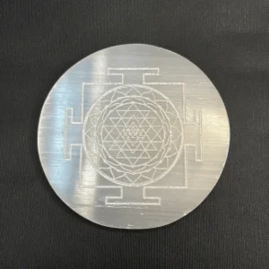 sri yantra selenite charging plate